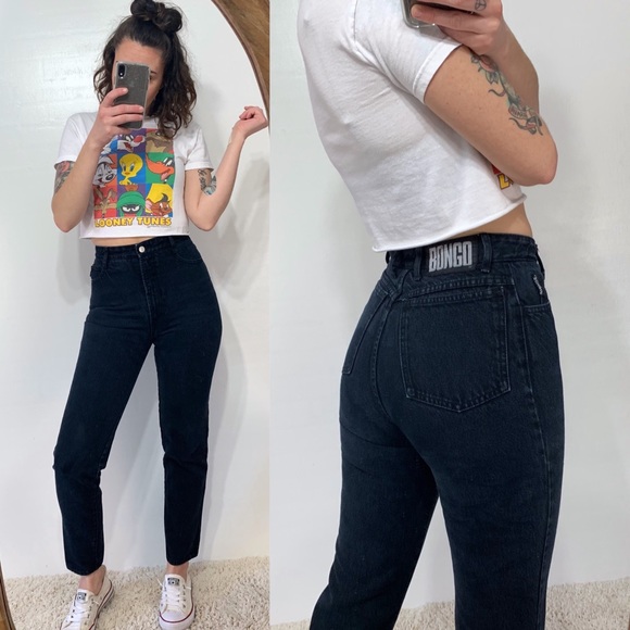 black skinny mom jeans